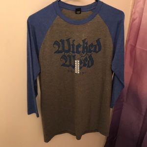 Wicked Weed Brewing baseball tee sz S